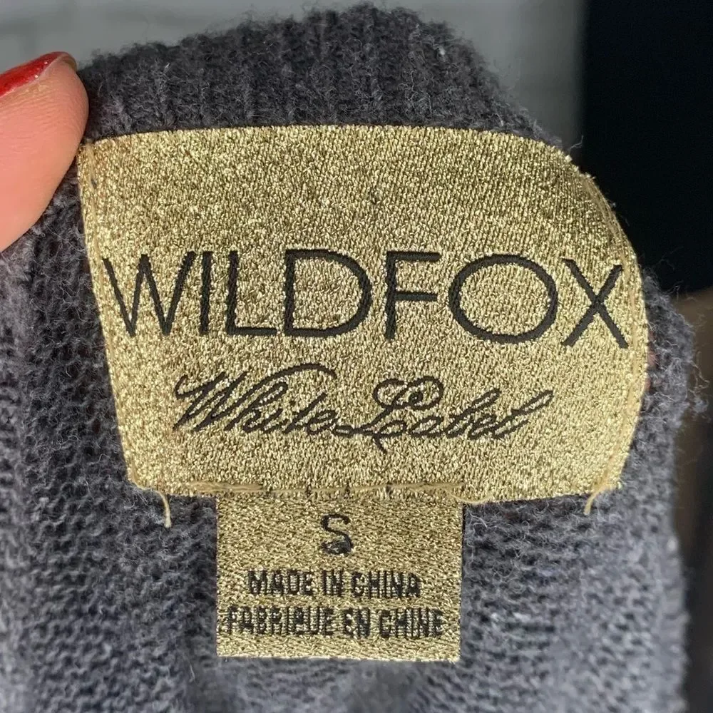 Wildfox WhiteLabel Star Gazer Ombre Gray Sequin Sweater Size Small - Picture 7 of 9